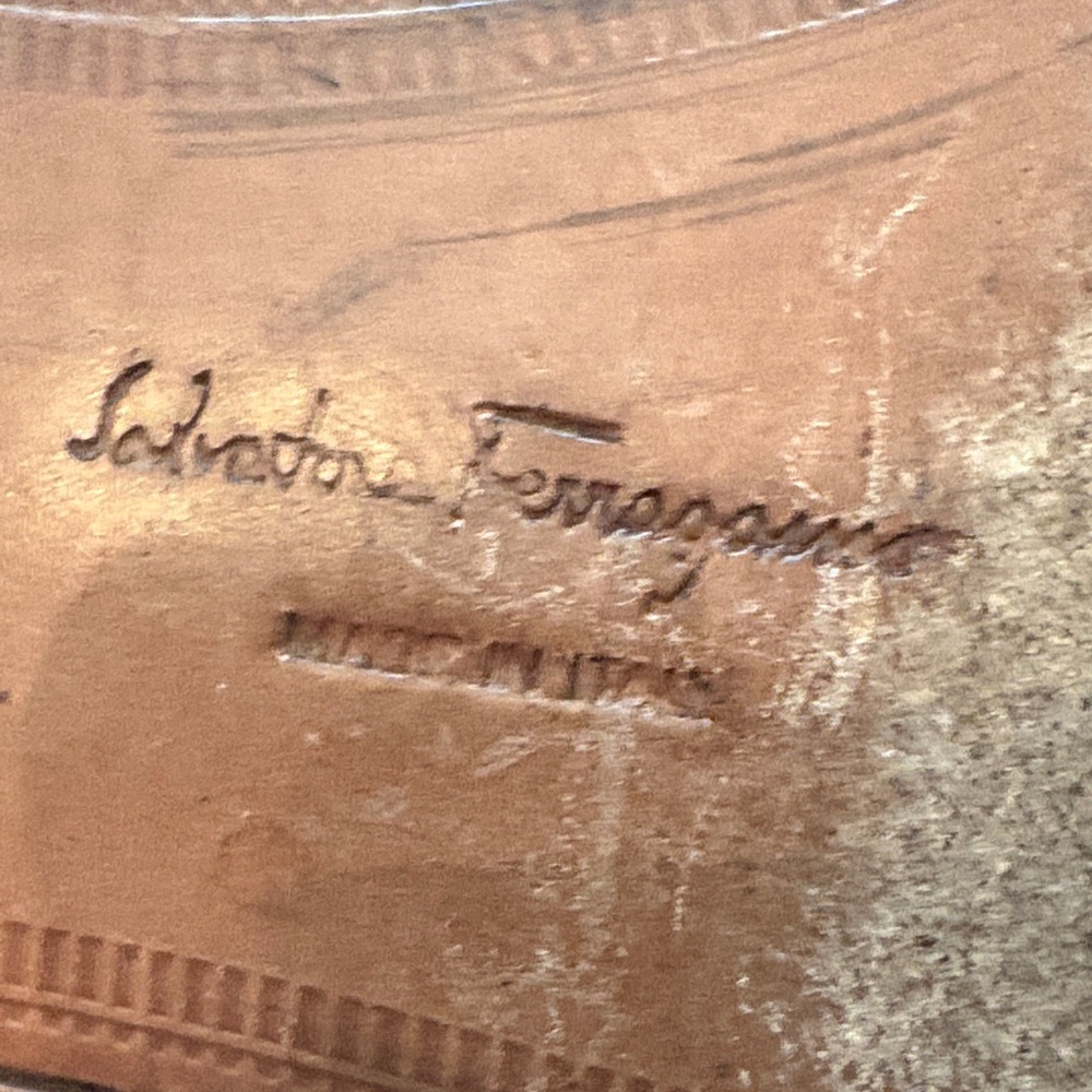 Salvatore Ferragamo Men's Dark Brown‎ Crocodile Oxfords Size 11D - Picture 9 of 11